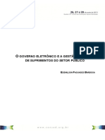 O Governo Eletrônico e A Gestão Da Cadeia