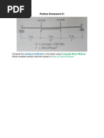 Prelims Homework 01: Compute The in The Beam Using - Show Complete Solution and Limit Answer To