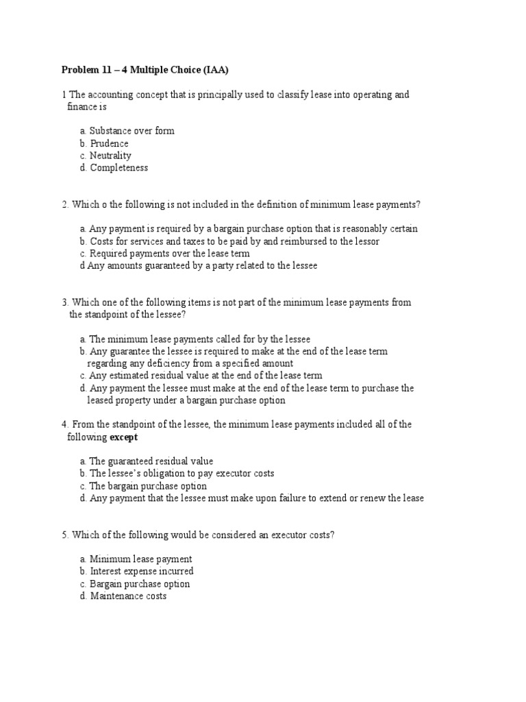 Prob11 4 Lease Present Value