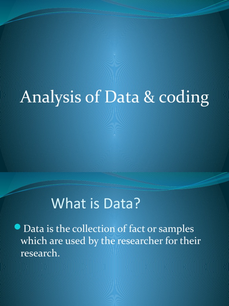 Data Analysis Coding Pdf