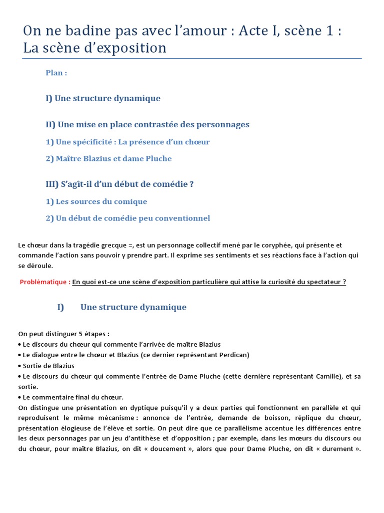 On Ne Badine Pas Avec L amour Résumé Respectant Schéma Narratif On Ne Badine Pas Avec L Amour | PDF | Comédie