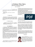 Fibra Óptica: Reflexión Interna y Aplicaciones