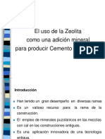 El Uso de La Zeolita Como Una Adición Mineral para Producir Cemento Puzolánico