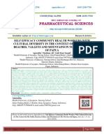 Self Efficacy Community Health Workers With Cultural Diversity in The Context of The Public Beaches, Valleys and Mountains in The Province of Papua