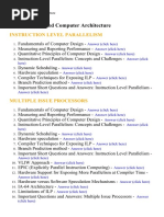 Advanced Computer Architecture - Lecture Notes, Study Material and Important Questions, Answers 