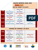 Horarios 5-6 Mayo 2018