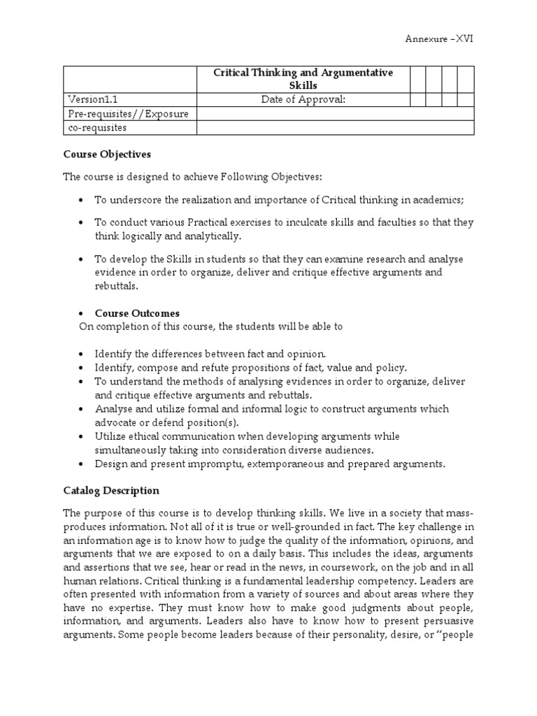 Critical Thinking Pdf Inductive Reasoning Argument