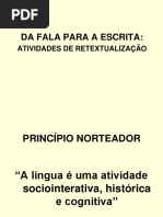Da Fala Para a Escrita