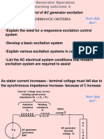 Control of AC Generator Excitation: Performance Criteria