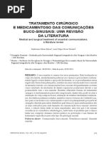 Tratamento Cirúrgico e Medicamentoso Das Comunicações Buco-Sinusais PDF