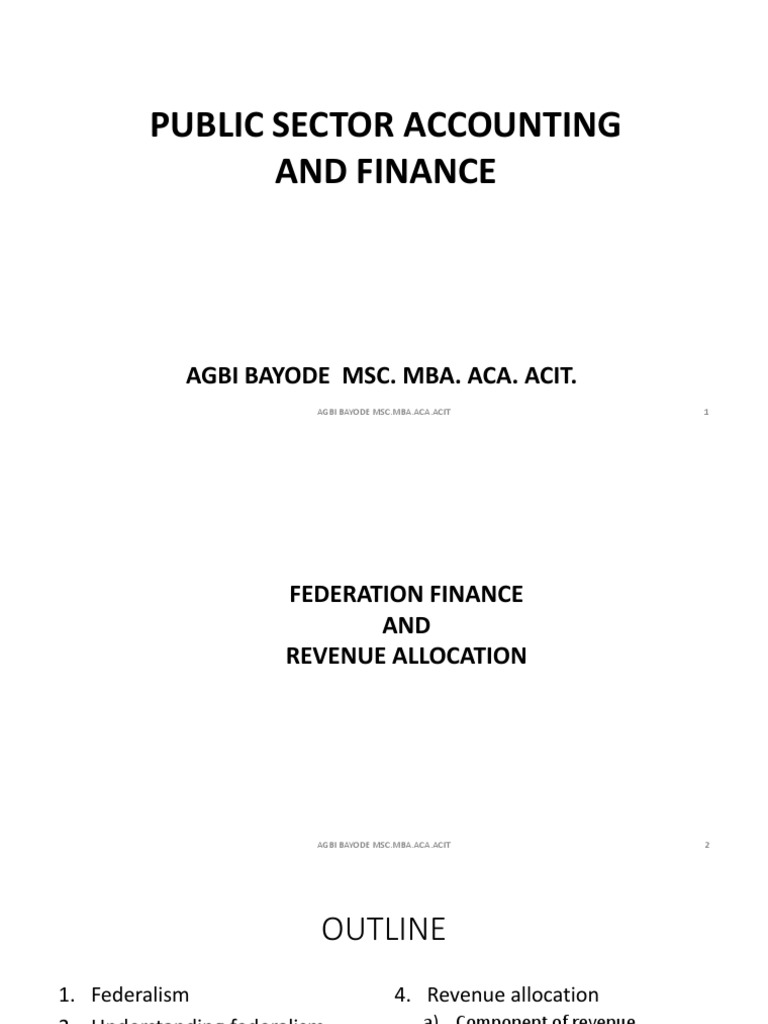 Public Sector Lecture 4 New Revenue Allocation PDF | PDF | Taxes | Revenue