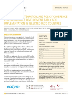 Universality Integration and Policy Coherence For Sustainable Development Early SDG Implementation in Selected OECD Countries