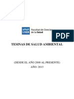 Tesinas de salud ambiental y riesgos para la salud (2000-2006