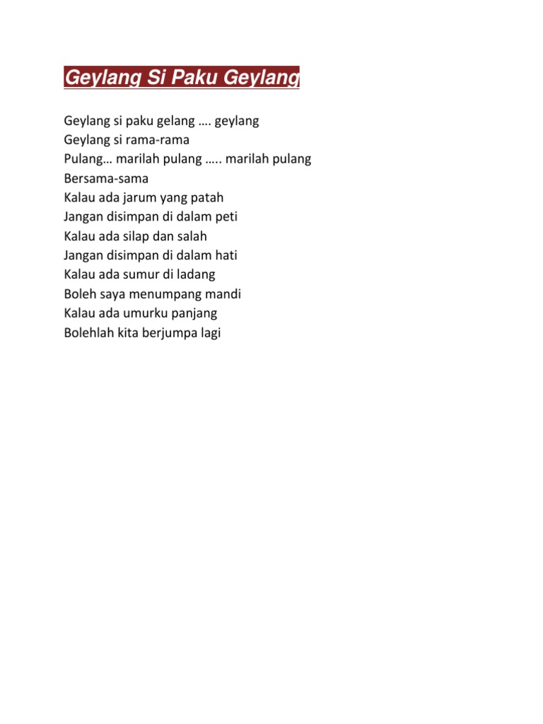 Geylang Si Paku Geylang Pdf