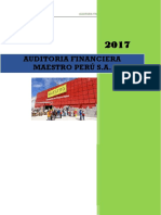 Auditoría financiera de Maestro Perú S.A.C. 2017