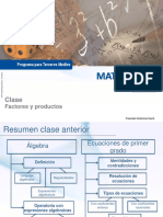 Clase 3 Factores y Productos