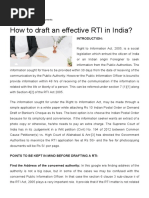 How To Draft An Effective RTI in India