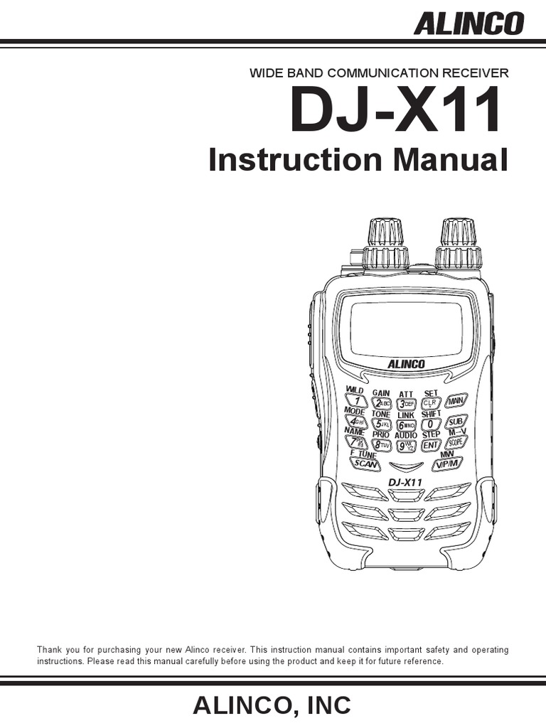 T K　ALINCO DJ-X11 DJ X11 | PDF | Ac Power Plugs And Sockets | Battery