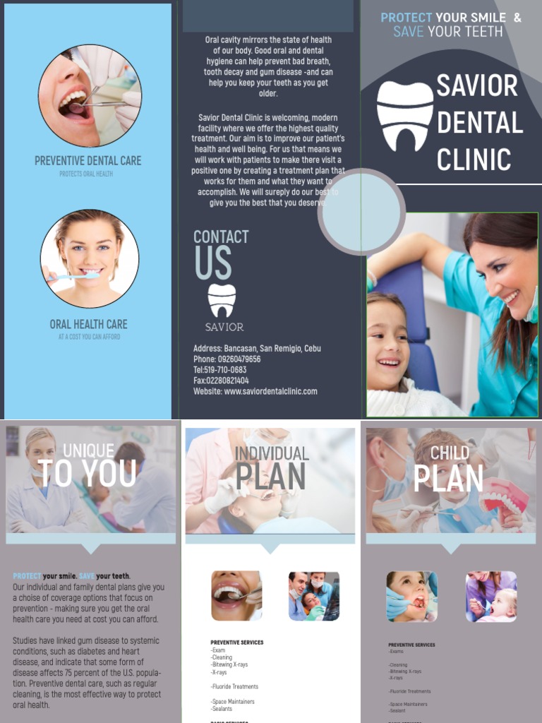 Trifold Brochure PDF Oral Hygiene Dentistry