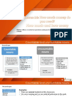 Countable and Uncountable Nouns Guide