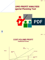 Cost-Volume-Profit Analysis A Managerial Planning Tool