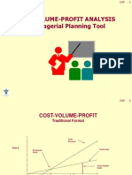 CVP Analysis: A Managerial Planning Tool