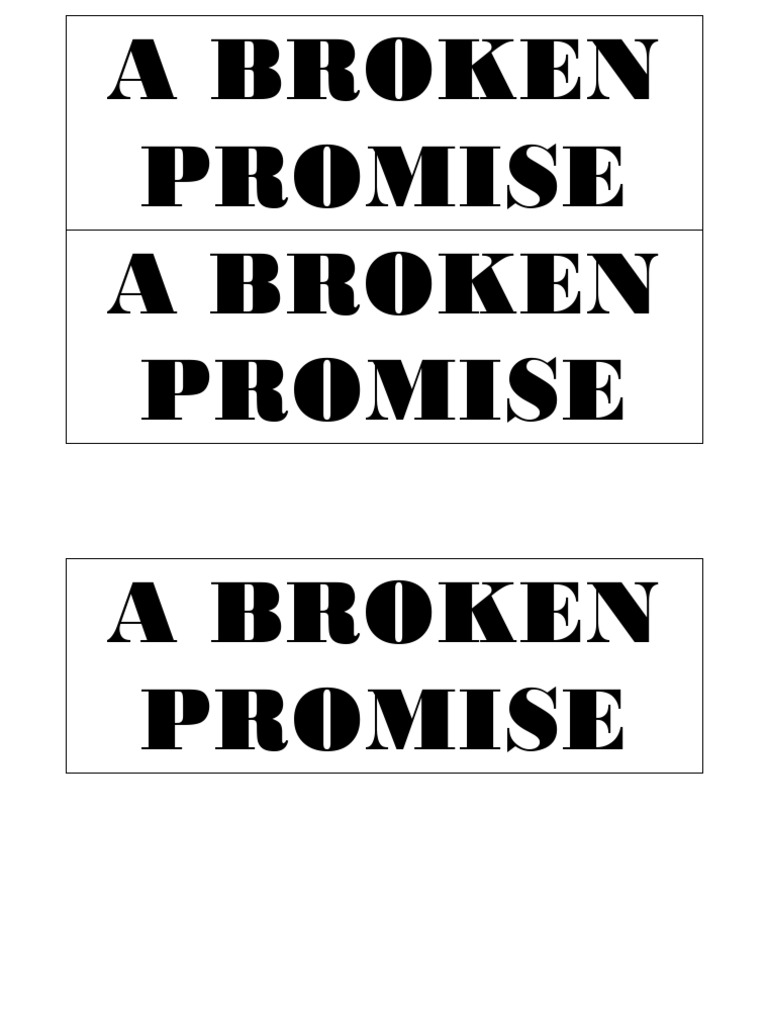 A Broken Promise A Broken Promise PDF