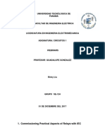 Universidad Tecnólogica de Panamá: 1. Commissioning Practical Aspects of Relays With IEC