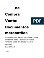 Informe Compra y Venta, Documentos Mercantiles