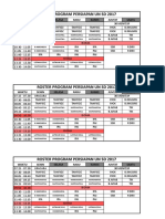 Roster Program Persiapan Un SD 2017: Waktu Senin Selasa Rabu Kamis Jum'At Sabtu