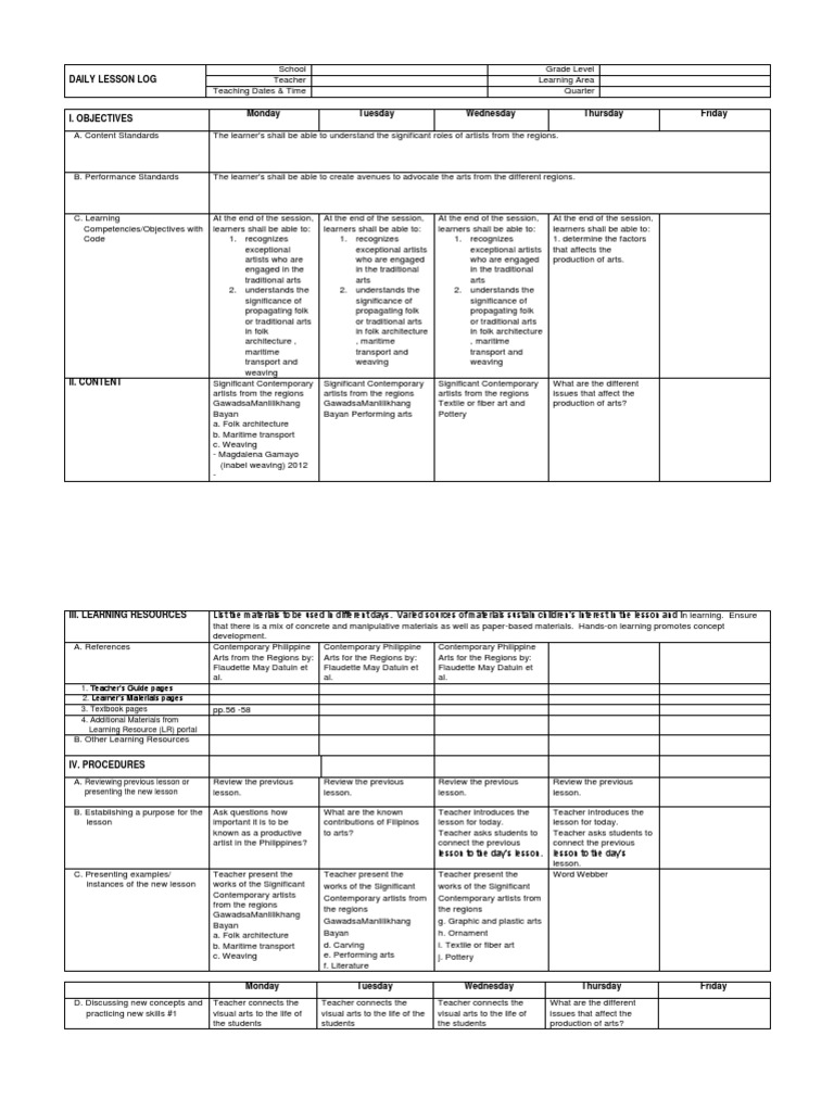 Daily Lesson Log GAMABA PDF Learning Epistemology