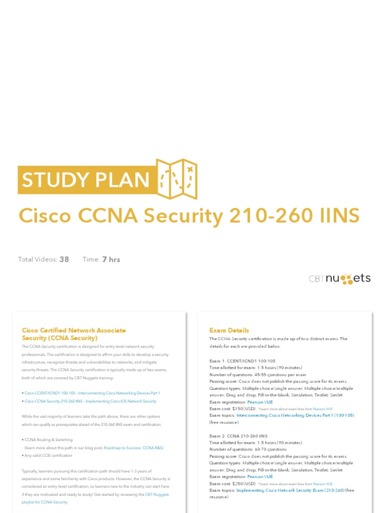 CCNA Security 210-260 Study Guide | PDF | Cisco Certifications | Cisco ...
