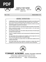 Vibrant Academy: Sample Test Paper