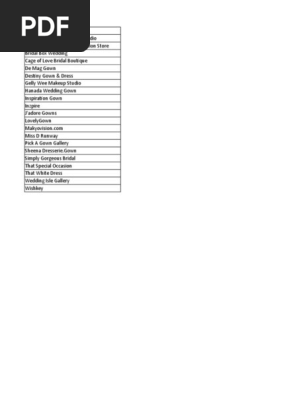 Wedding List 