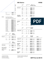 Vitsœ 606 Price List GBP