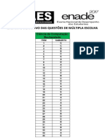 Gabarito Enade BACHARE Cienc. Comput 2017
