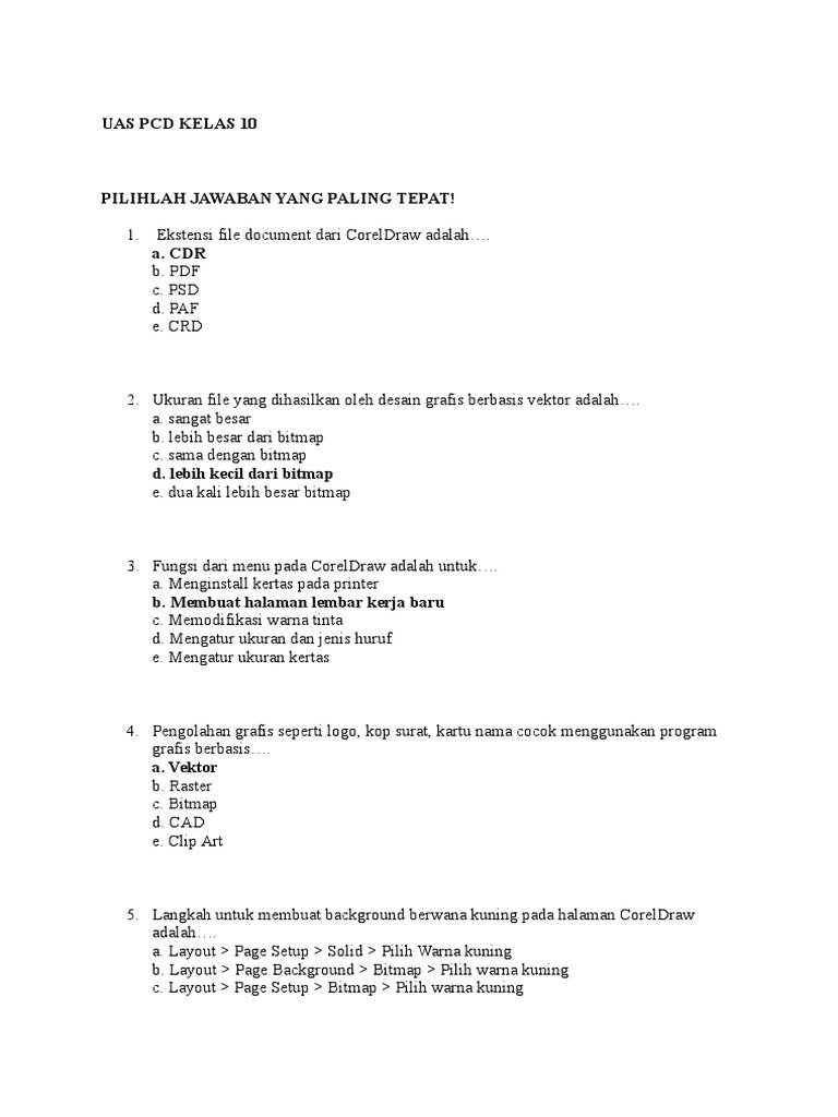 Soal Uas Pcd 10