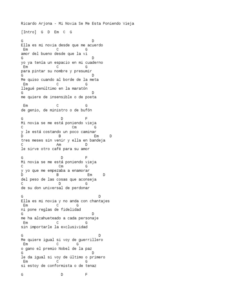 Mi Novia Se Me Esta Poniendo Vieja Ocio