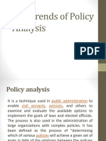 Trends in Policy Analysis