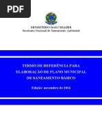 Termo de Referência (Tdr) Para Elaboração de Plano Municipal de Saneamento Básico (Pmsb)