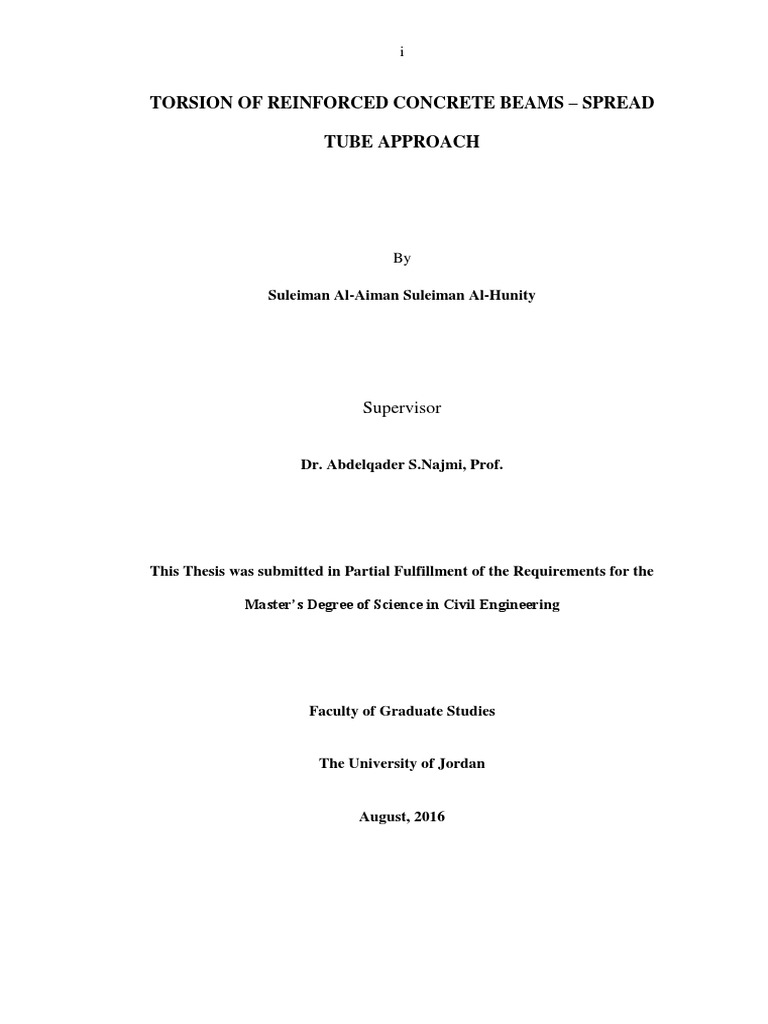 Torsion in Concrete Beams: Spread Tube Method | PDF | Fibre Reinforced ...