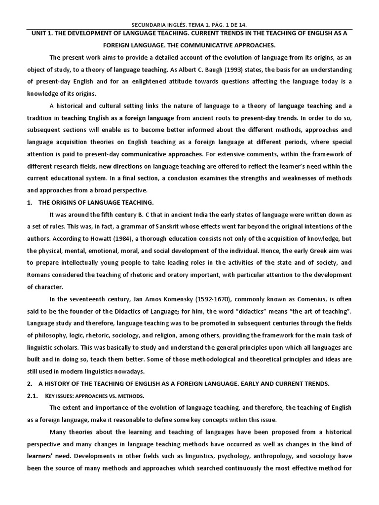 Evolution of English Teaching Methods | PDF | Language Education ...
