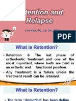 Retention and Relapse in Orthodontics