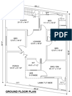 Ground Floor Plan: Porch 21'-3" X 14'-7" BED 11'-11" X 10'-0"