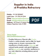 Kaolin Supplier in India Thailand Pratibha Refractory