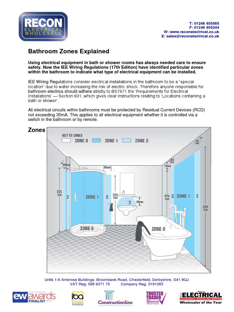 Bathroom Electrical Zones Explained Download Free PDF Bathroom Ac