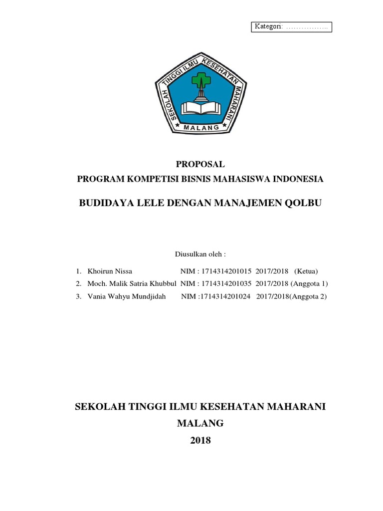 Proposal Kbmi 2018