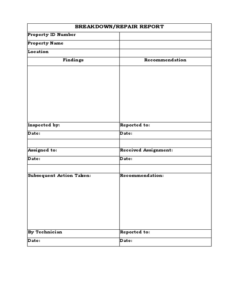 Property Inspection Repair Report | PDF