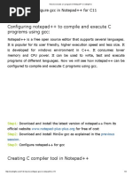 How To Execute A C Program in Notepad++ - CodingFox