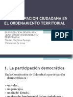 La Participacion Ciudadana en El Ordenamiento Territorial